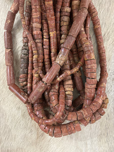 Red Pipe Stone Beads