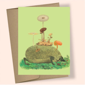 Hedgehog Mushroom Card
