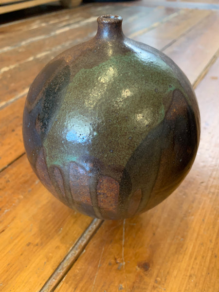 Studio Pottery Weed Pot with Multi Drips