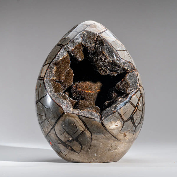 Large Septarian Druzy Geode Egg, Madagascar
