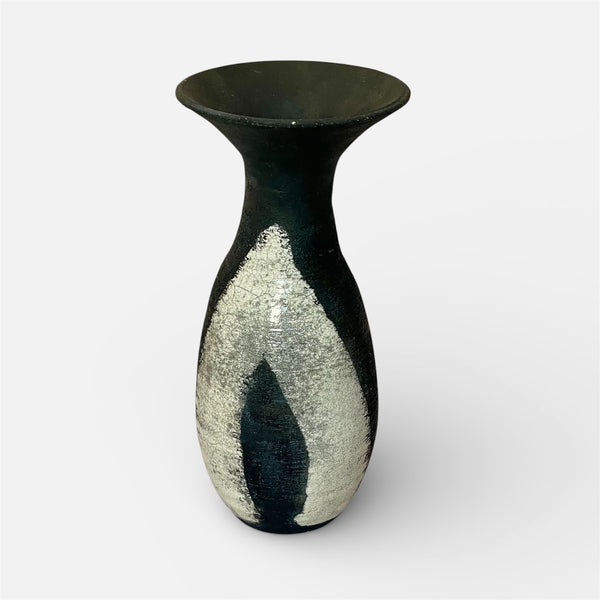 Black and White Raku Vessel