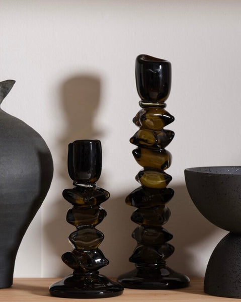 Stacked Glass Candleholder