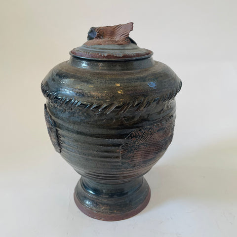 Textured Studio Pottery with Lid