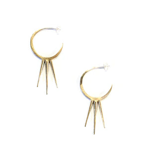 Quill Burst Hoops Brass