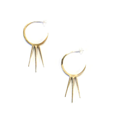 Quill Burst Hoops Brass