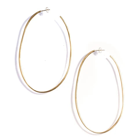 Oversized Ellipse Hoops Brass