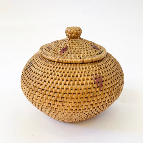 Vintage Lidded Basket