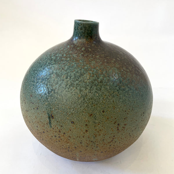 Green and Brown Mottled Vase