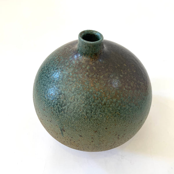 Green and Brown Mottled Vase