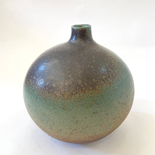 Green and Brown Mottled Vase