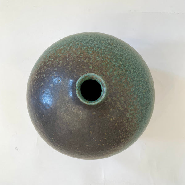 Green and Brown Mottled Vase