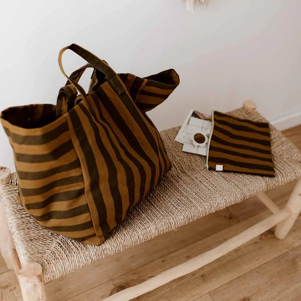 Elisa Tote Bag, Striped