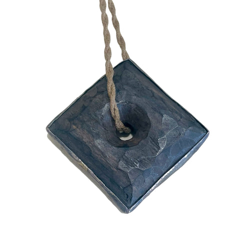 Indonesian Black Wood with Sterling Silver Necklace