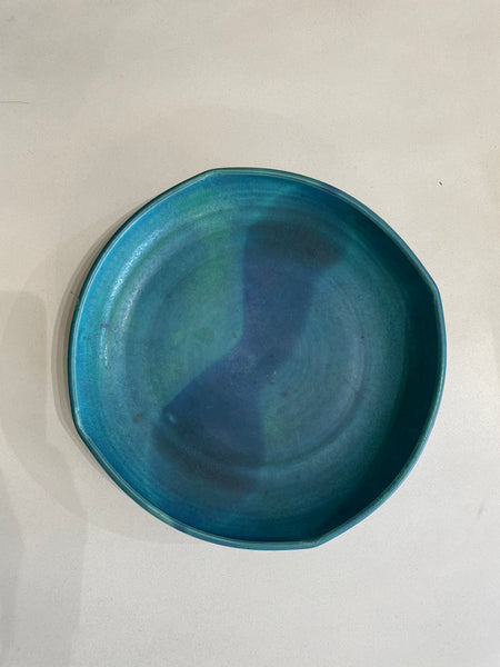 Deep Turquoise Studio Pottery Platter