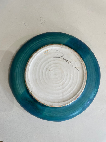 Deep Turquoise Studio Pottery Platter