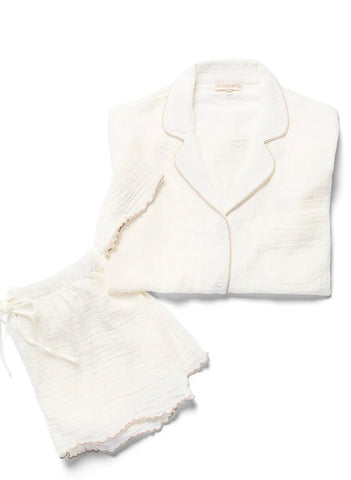 Pajamas Short Set White