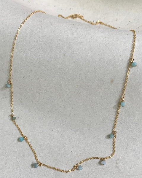 Dainty Dangle Necklace, 14K Gold Fill