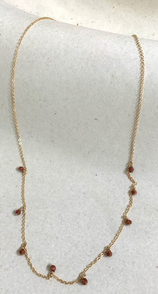 Dainty Dangle Necklace, 14K Gold Fill