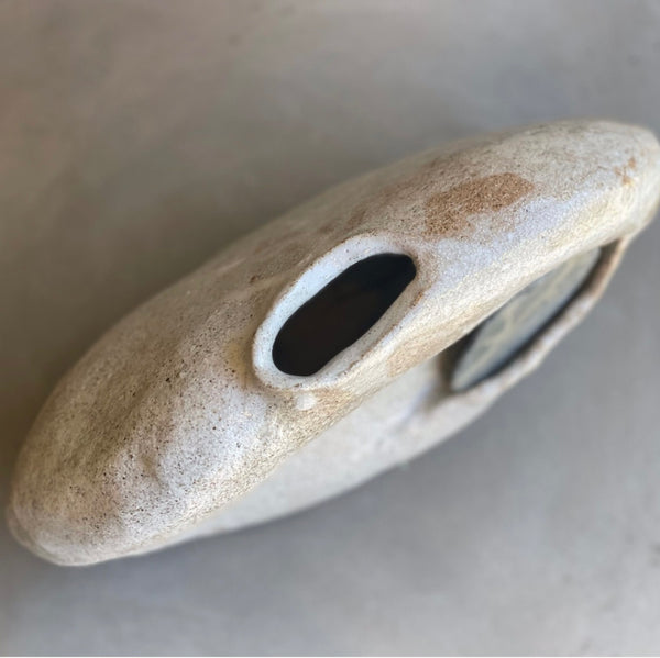 Hand Built Vase with Stone Pocket