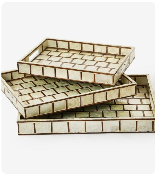 Bamboo Capiz Shell Tray