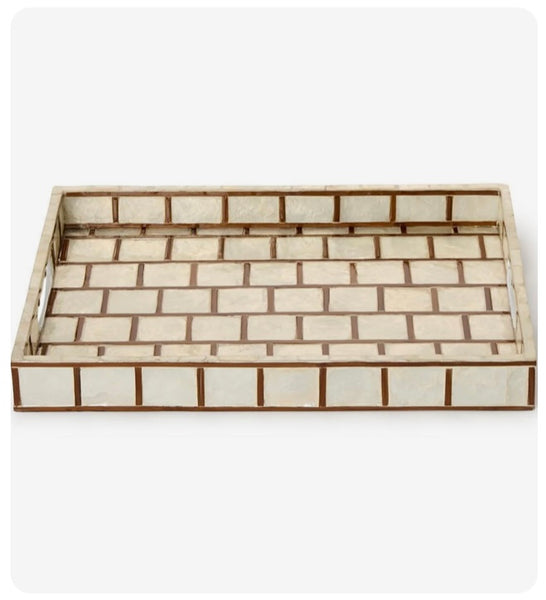 Bamboo Capiz Shell Tray