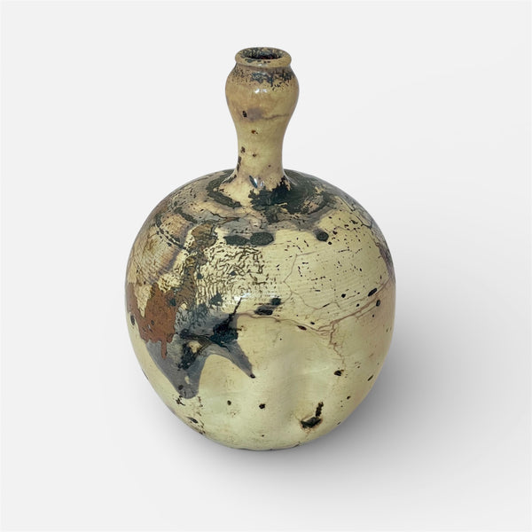 Studio Pottery Vase, Splatter with Appliqué