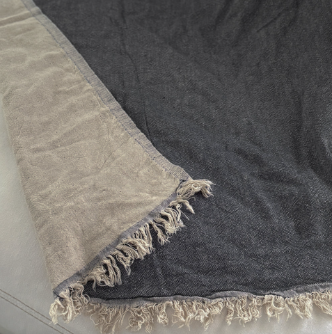 Linen Fringe Throw