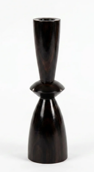 Pemba Ebony Wood Candle Holder
