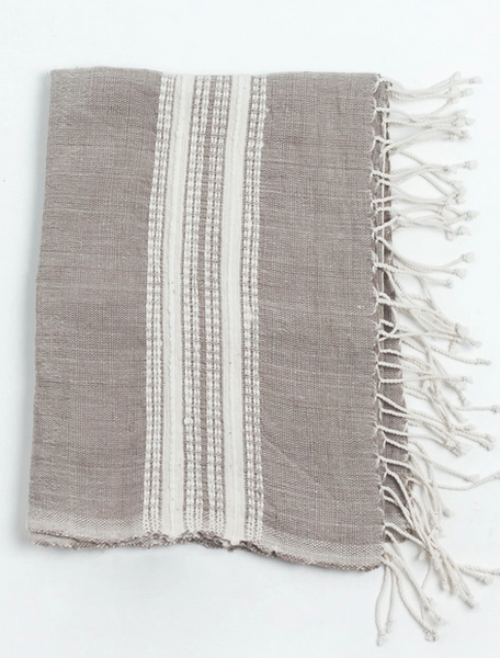 Aden Stripes Bath Towel Natural Stripe