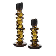 Stacked Glass Candleholder