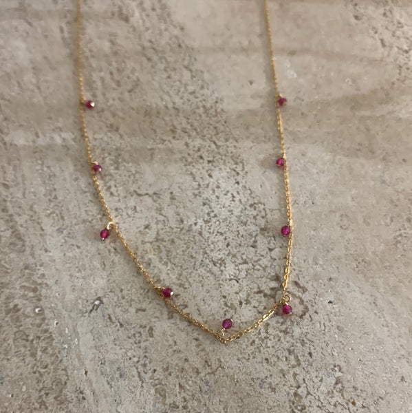 Dainty Dangle Necklace, 14K Gold Fill