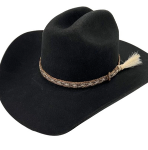 Horsehair Braided Single Tassel Hat Band-Paint