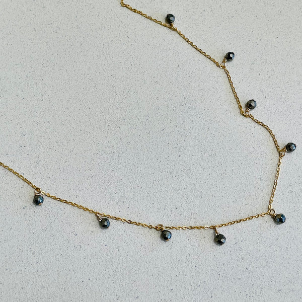 Dainty Dangle Necklace, 14K Gold Fill