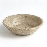 Marble Bowl Antiqued White