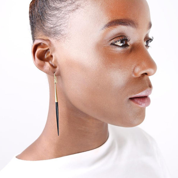 Capped Quill Dangle Earrings
