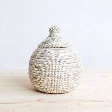 African Lidded Gourd Basket