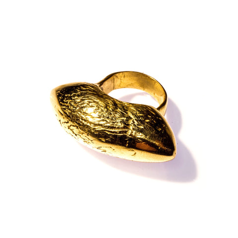 Silk Cocoon Holow Form Ring Brass