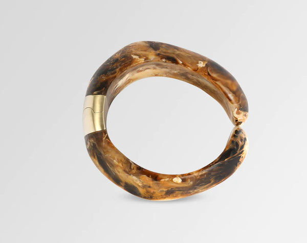 Resin Cuff with Brass Hinge