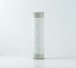 Leather Wrapped Vase White