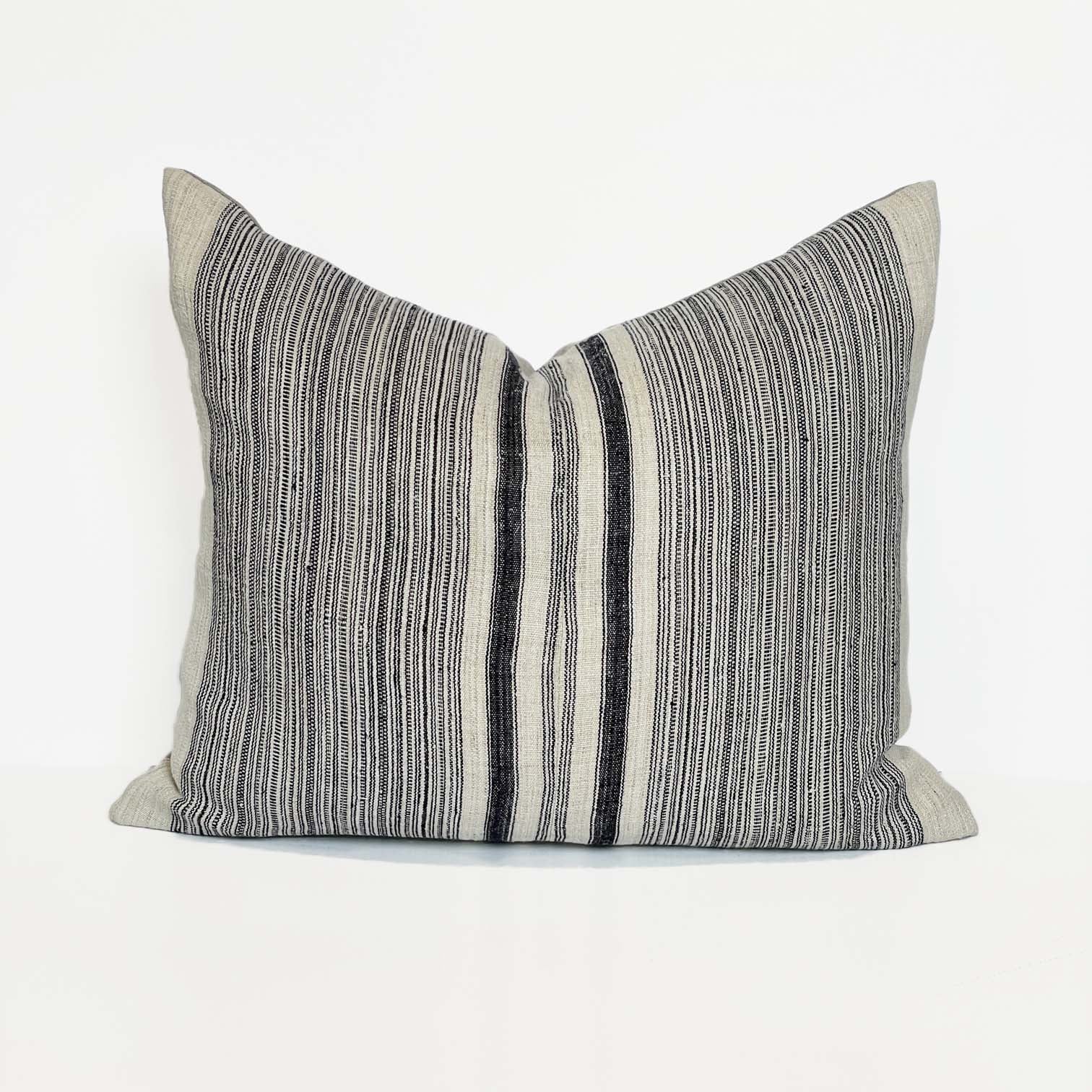 Vintage Hemp Striped Pillow